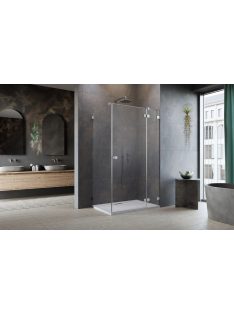   Radaway Essenza Pro Brushed Nickel KDJ szögletes szálcsiszolt króm zuhanykabin 80x100 átlátszó balos