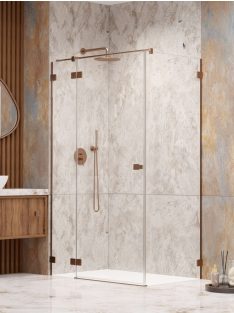   Radaway Essenza Pro Brushed Copper KDJ szögletes szálcsiszolt réz zuhanykabin 120x70 átlátszó balos