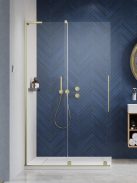 Radaway Furo SL Brushed Gold Walk-in szálcsiszolt arany zuhanyfal 80 átlátszó balos