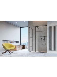   Radaway Modo X Black III Factory Walk-in fekete zuhanyfal 50x50 átlátszó