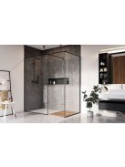 Radaway Modo X Black III Frame Walk-in fekete zuhanyfal 50x50 átlátszó