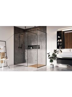   Radaway Modo X Black III Frame Walk-in fekete zuhanyfal 50x50 átlátszó