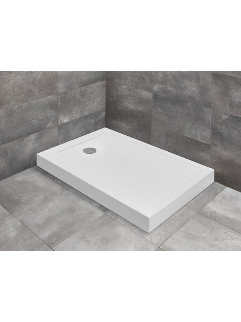 Radaway Doros Stone F szögletes zuhanytálca előlappal 160x80 fehér, ajándék szifonnal