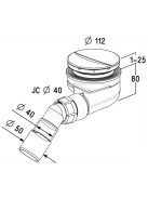 Radaway TurboFlow TB90P zuhanytálca szifon