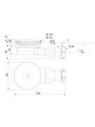 Radaway R400 SLIM W zuhanytálca szifon