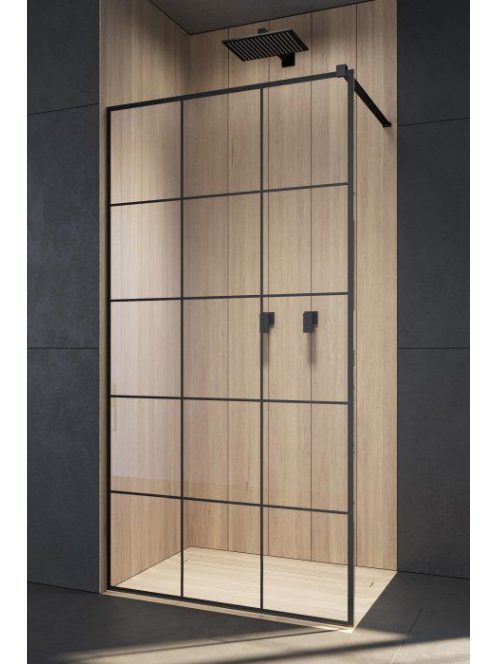 Radaway Modo New Black II Factory Walk-in fekete zuhanyfal 50 átlátszó