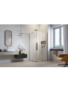 Radaway Furo Brushed Nickel KDD szögletes szálcsiszolt króm zuhanykabin 100x80 átlátszó