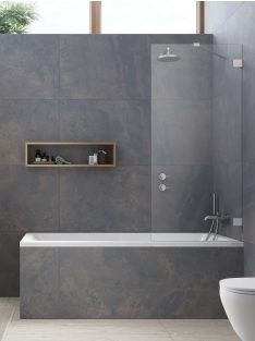   Radaway Essenza Pro Brushed Nickel PNJ II szálcsiszolt króm kádparaván 90 átlátszó